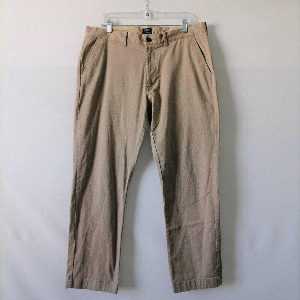 J Crew Flex Sutton Men's Mid Rise Brown Chino Pant Size W 36 L 30
